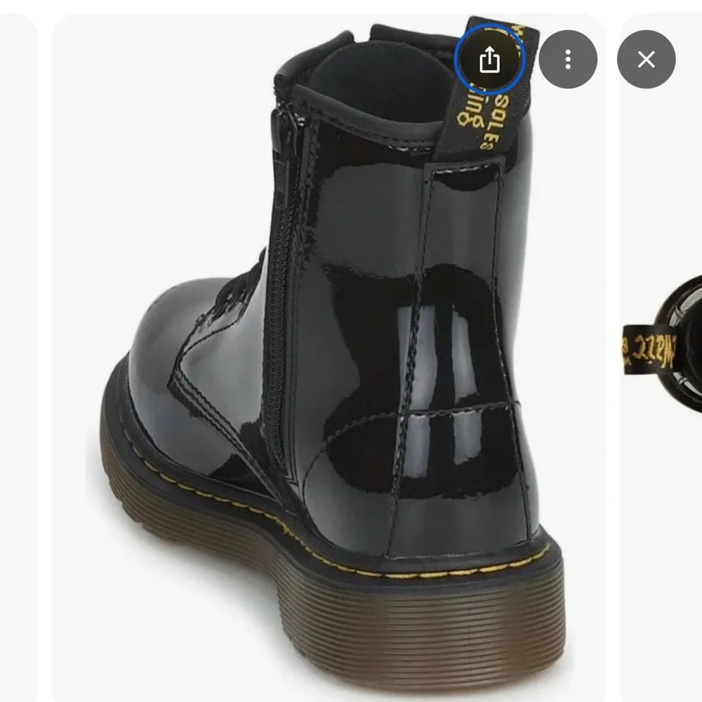 Dr. Martens Youth 1460 Delaney patent leather Black Lace-Up zipper 3 Boots